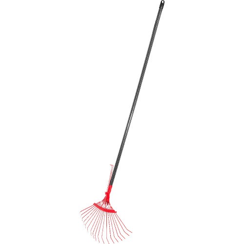 Vassoura met�lica regul�vel para grama com cabo 37 cm