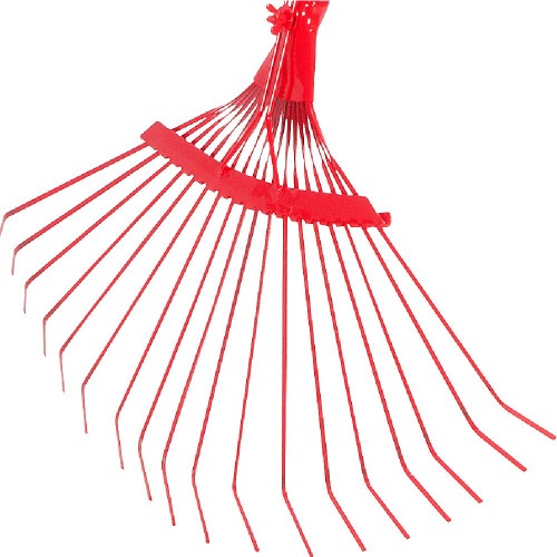 Vassoura met�lica regul�vel para grama com cabo 37 cm