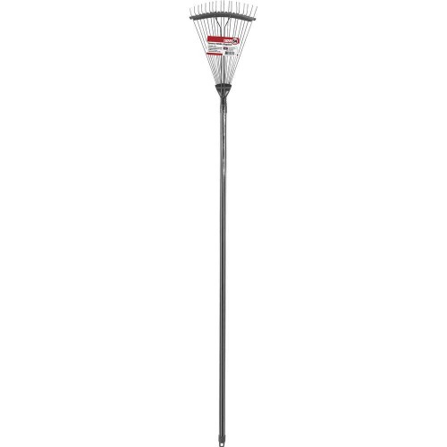 Vassoura met�lica para grama regul�vel com cabo