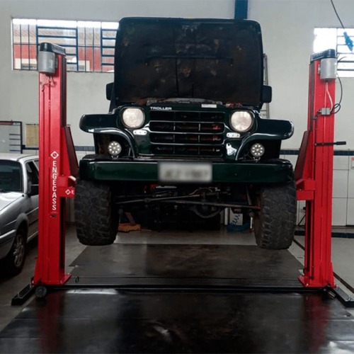 Elevador automotivo 4,1T lubrificao a leo vermelho trifsico - ECO 4100