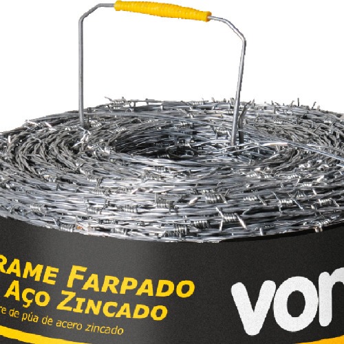 Arame farpado 350kgf rolo 500 metros