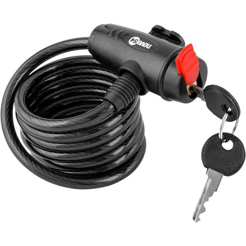 Cadeado para bicicleta 150 cm com chave Cadeado para bicicleta 150 cm com chave