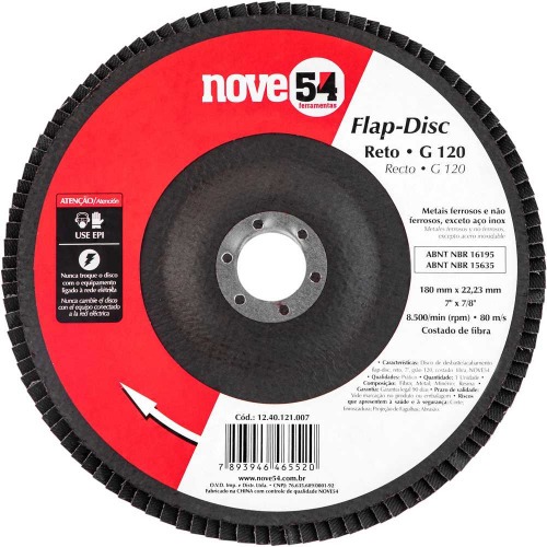 Disco de lixa flap disc reto 7