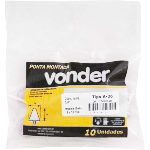 Ponta montada haste 1/4