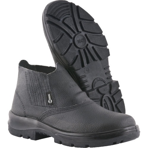 Botina monodensidade em couro sinttico com elstico - BEN 360