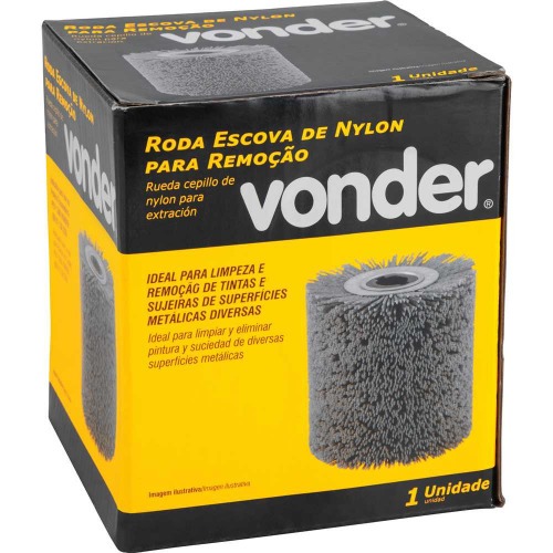 Roda escova de nylon para remoção 19 x 100 mm Roda escova de nylon para remoção 19 x 100 mm