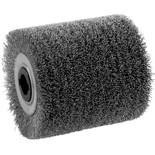 Roda escova de aço inox para remoção 19 x 100 mm Roda escova de aço inox para remoção 19 x 100 mm