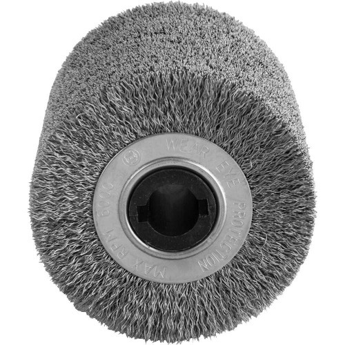 Roda escova de aço inox para remoção 19 x 100 mm Roda escova de aço inox para remoção 19 x 100 mm