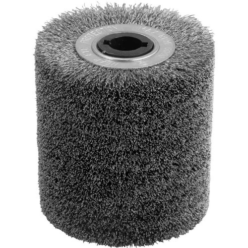 Roda escova de aço inox para remoção 19 x 100 mm Roda escova de aço inox para remoção 19 x 100 mm