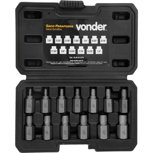 Jogo de saca-parafusos em aço cromo molibdênio 13 peças Jogo de saca-parafusos em aço cromo molibdênio 13 peças