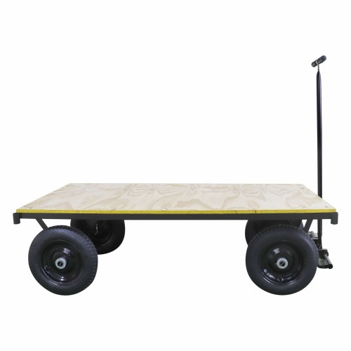 Carro plataforma com tampo em madeira capacidade de 600 kg - MP-600 Carro plataforma com tampo em madeira capacidade de 600 kg - MP-600