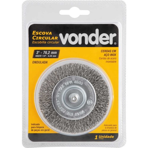 Escova circular de a�o 3 x 3/8