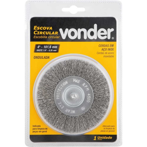 Escova circular de ao 4 x 1/2