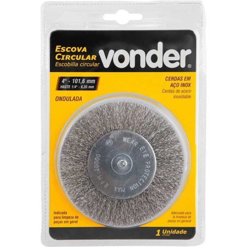 Escova circular de a�o 4 x 1/2