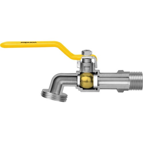 Torneira de esfera para jardim em alumínio 1/2 Torneira de esfera para jardim em alumínio 1/2