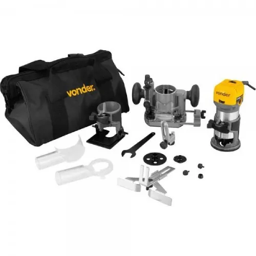 Tupia manual 710 watts para pinça de 6 a 8 mm com 3 bases - TVL