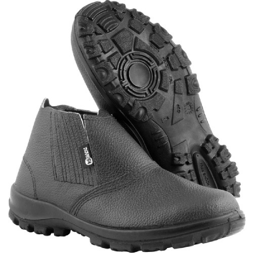 Botina monodensidade couro com elstico biqueira de ao - BEN 0042