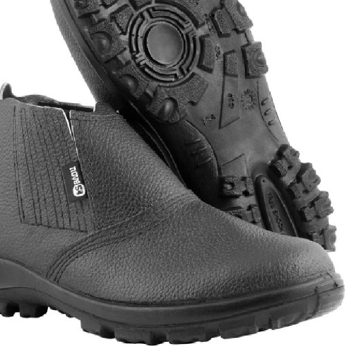 Botina monodensidade couro com elstico biqueira de ao - BEN 0042