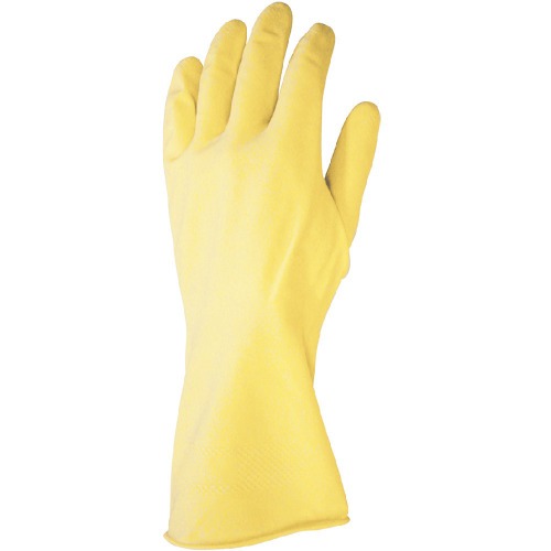 Luva de látex antiderrapante com forro amarela Luva de látex antiderrapante com forro amarela