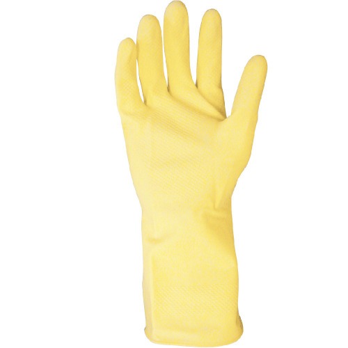 Luva de látex antiderrapante com forro amarela Luva de látex antiderrapante com forro amarela