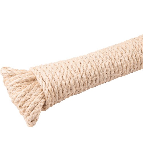Corda de sisal torcida com 3 pernas 6 mm x 15 m