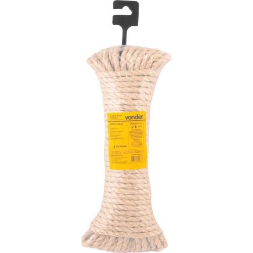 Corda de sisal torcida com 3 pernas 8 mm x 15 m