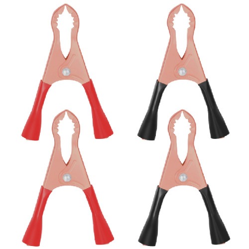 Kit garra jacaré isolante abertura de 27 mm 4 peças - BOM-5582 Kit garra jacaré isolante abertura de 27 mm 4 peças - BOM-5582