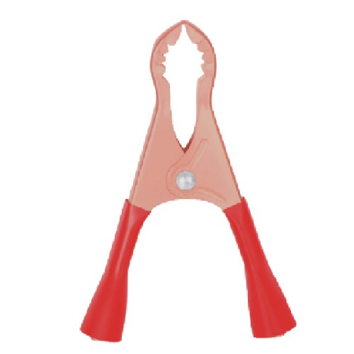 Kit garra jacaré isolante abertura de 27 mm 4 peças - BOM-5582 Kit garra jacaré isolante abertura de 27 mm 4 peças - BOM-5582