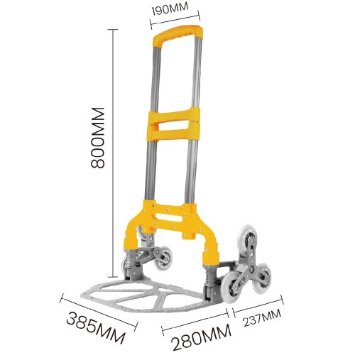 Carro armazém para cargas dobrável com 6 rodas até 75 kg - BOM-2862 Carro armazém para cargas dobrável com 6 rodas até 75 kg - BOM-2862