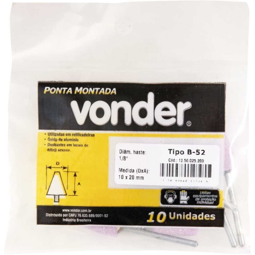 Ponta montada haste 1/8