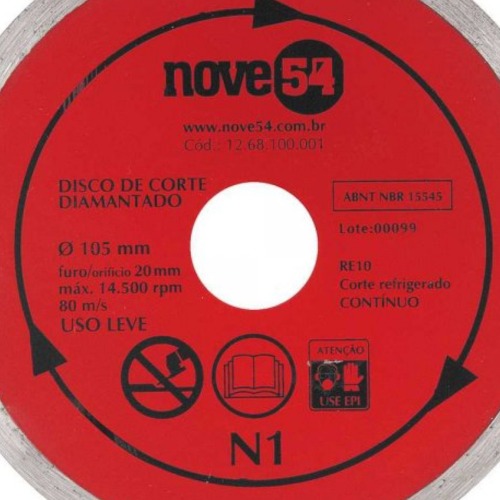 Disco diamantado liso 105 mm