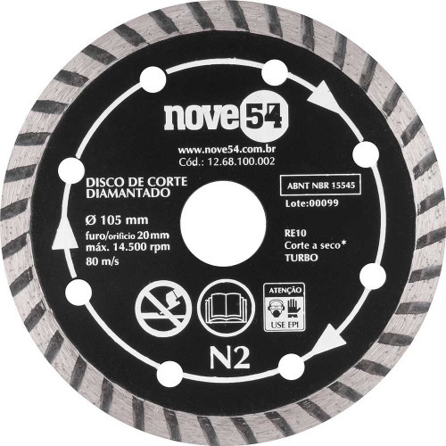 Disco diamantado turbo 105 mm - N2