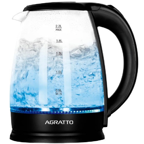 Chaleira eltrica de vidro 2,2 litros 1000 watts Aroma - ACEV01I  110V