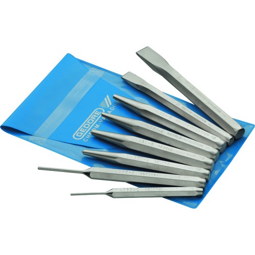 Jogo de talhadeira, punção e saca-pinos 8 peças - 245 A Jogo de talhadeira, punção e saca-pinos 8 peças - 245 A