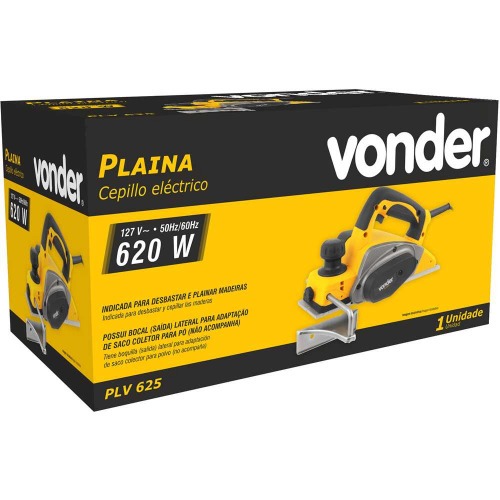 Plaina elétrica 620 watts corte por passada de 2,5 mm - PLV625 110V Plaina elétrica 620 watts corte por passada de 2,5 mm - PLV625 110V