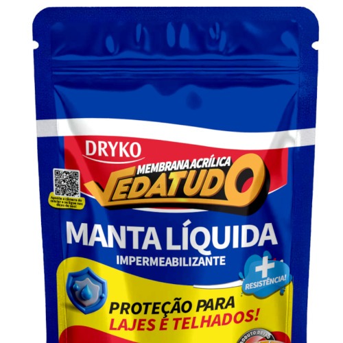 Manta lquida impermeabilizante para lajes e telhados 1,2 Kg - Vedatudo