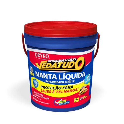 Manta lquida impermeabilizante para lajes e telhados 18 Kg - Vedatudo