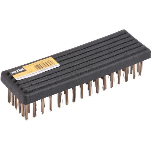 Escova de a�o carbono manual sem cabo 177 x 55 mm