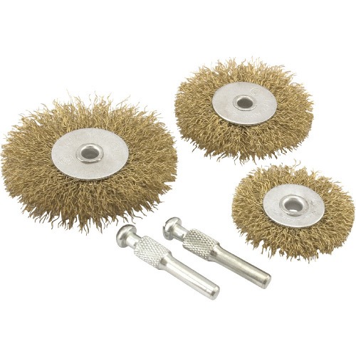 Jogo de escovas de ao circular com 3 peas