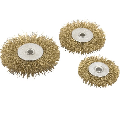 Jogo de escovas de ao circular com 3 peas