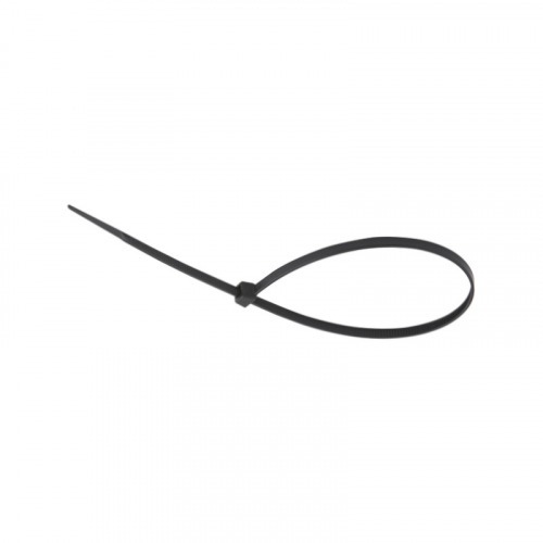 Abraçadeira de nylon preta 2,5 x 140 mm com 100 peças  Abraçadeira de nylon preta 2,5 x 140 mm com 100 peças