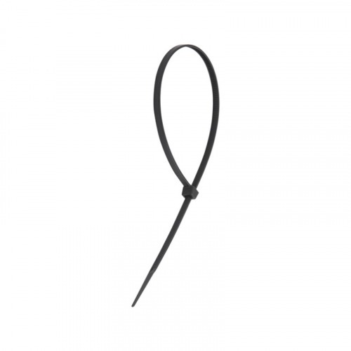 Abraçadeira de nylon preta 2,5 x 140 mm com 100 peças  Abraçadeira de nylon preta 2,5 x 140 mm com 100 peças