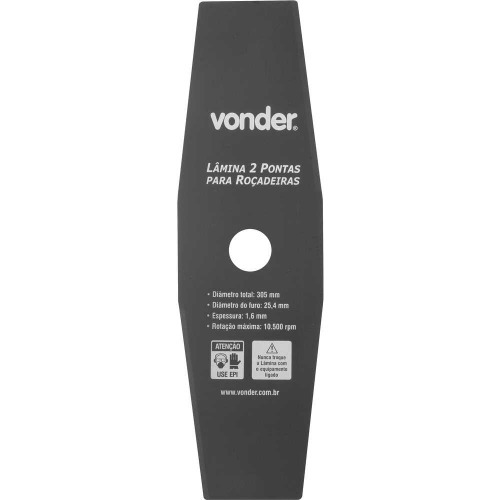 Lâmina 2 pontas para roçadeiras 350mm furo 25,4 mm Lâmina 2 pontas para roçadeiras 350mm furo 25,4 mm
