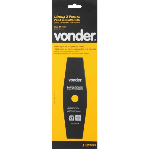 Lâmina 2 pontas para roçadeiras 350mm furo 25,4 mm Lâmina 2 pontas para roçadeiras 350mm furo 25,4 mm