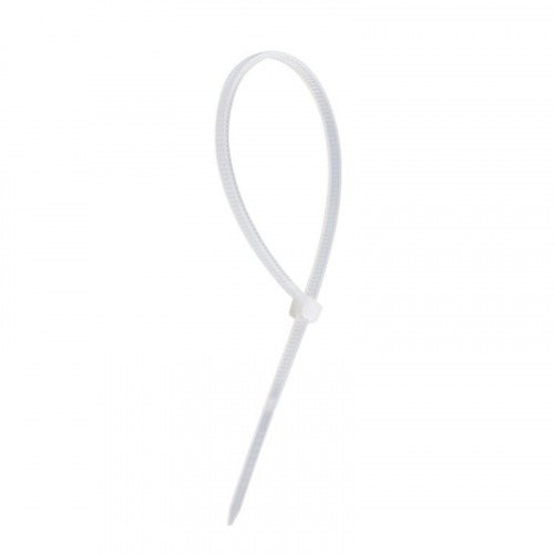 Abraçadeira de nylon branca 3,6 x 140 mm com 100 peças  Abraçadeira de nylon branca 3,6 x 140 mm com 100 peças