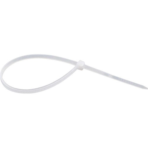 Abraçadeira de nylon branca 3,6 x 140 mm com 100 peças  Abraçadeira de nylon branca 3,6 x 140 mm com 100 peças
