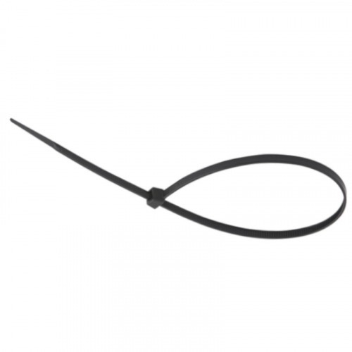 Abraadeira de nylon preta 4,8 mm x 20 cm com 100 peas