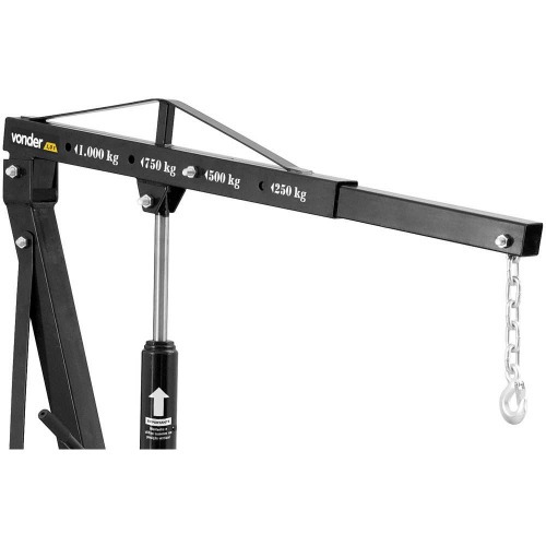 Guincho hidráulico 1 Ton rodas de ferro com prolongador Guincho hidráulico 1 Ton rodas de ferro com prolongador