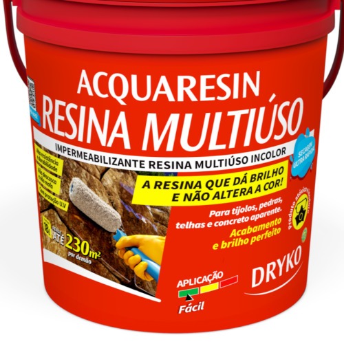 Impermeabilizante lquido resina acrlica multiuso 18L incolor - ACQUARESIN