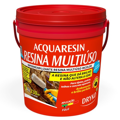 Impermeabilizante lquido resina acrlica multiuso 18L incolor - ACQUARESIN